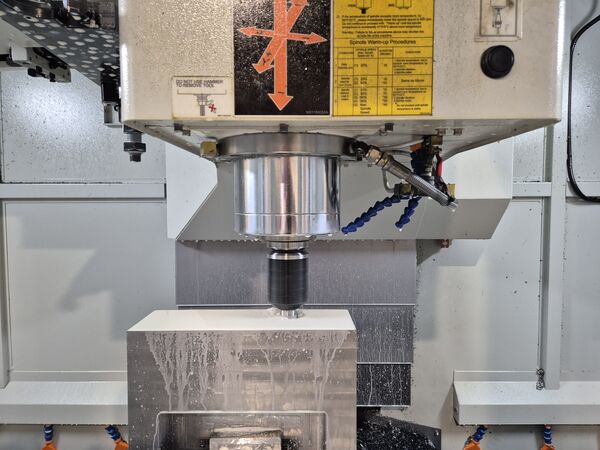CNC milling of a machine part on the machining centre — MIKRO-PRO.